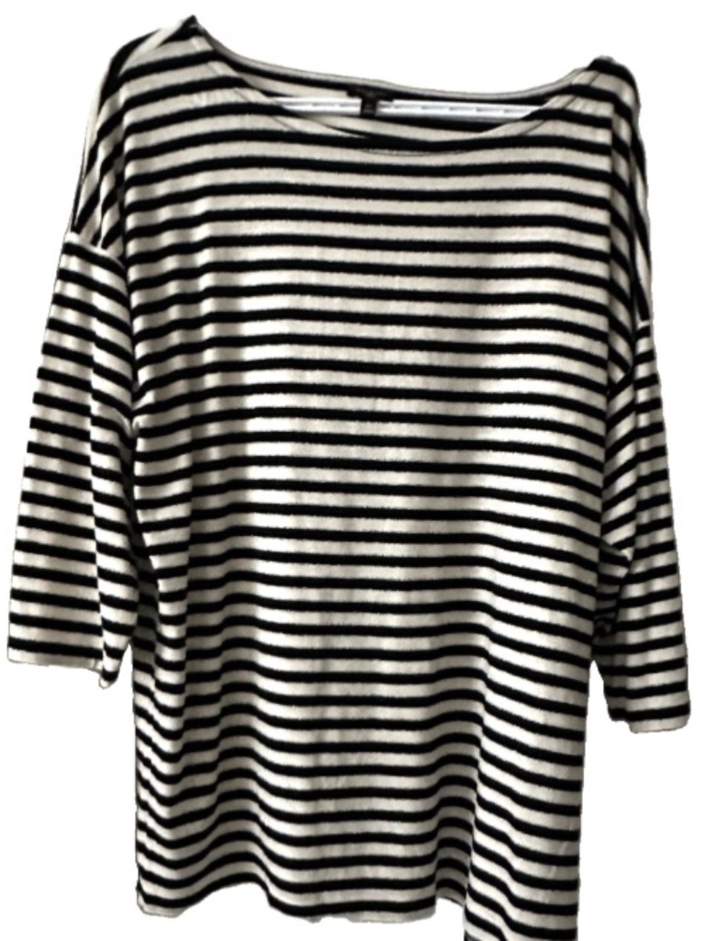 Talbots Women’s SZ 2X Black and White with Metallic/Shimmer Thread Stripes
